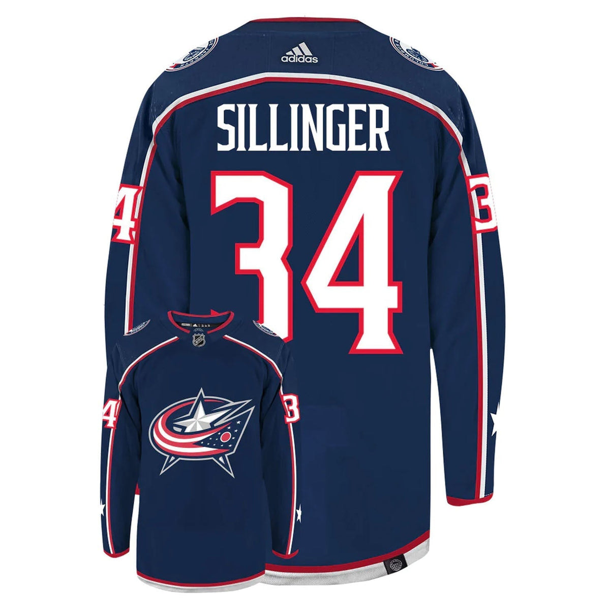 Cole Sillinger Columbus Blue Jackets 34 Jersey