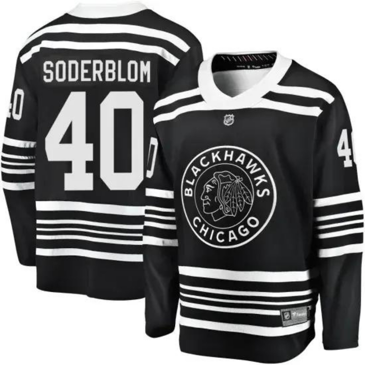 Arvid Soderblom Chicago Blackhawks 40 Jersey