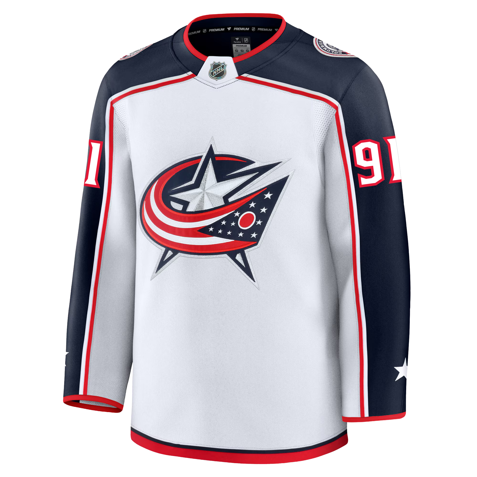 Kent Johnson Columbus Blue Jackets Fanatics Premium Away Jersey