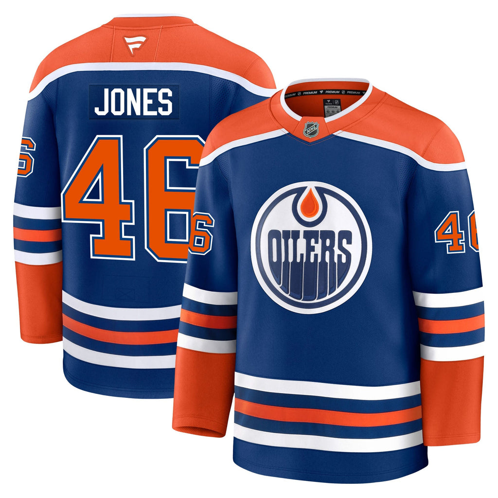 Max Jones Edmonton Oilers Fanatics Premium Home Jersey