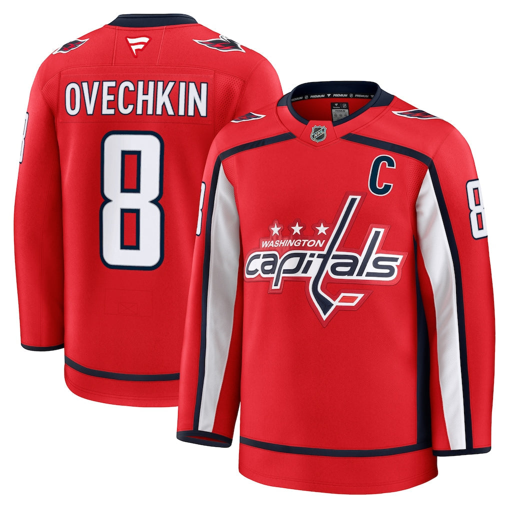 Washington Capitals NHL Alexander Ovechkin Fanatics Home Premium Jersey – Red (USA Stock)