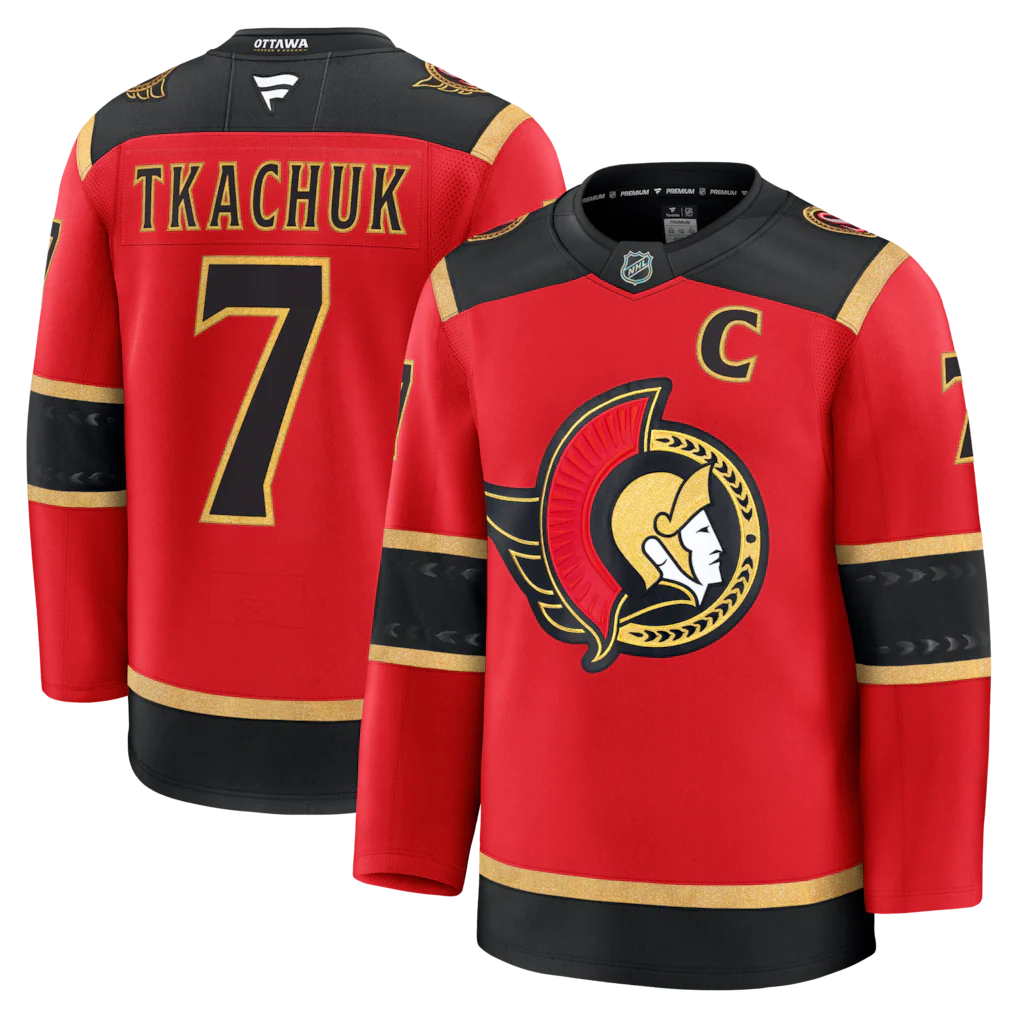 Ottawa Senators NHL Brady Tkachuk Fanatics Alternate Premium Jersey – Red (USA Stock)