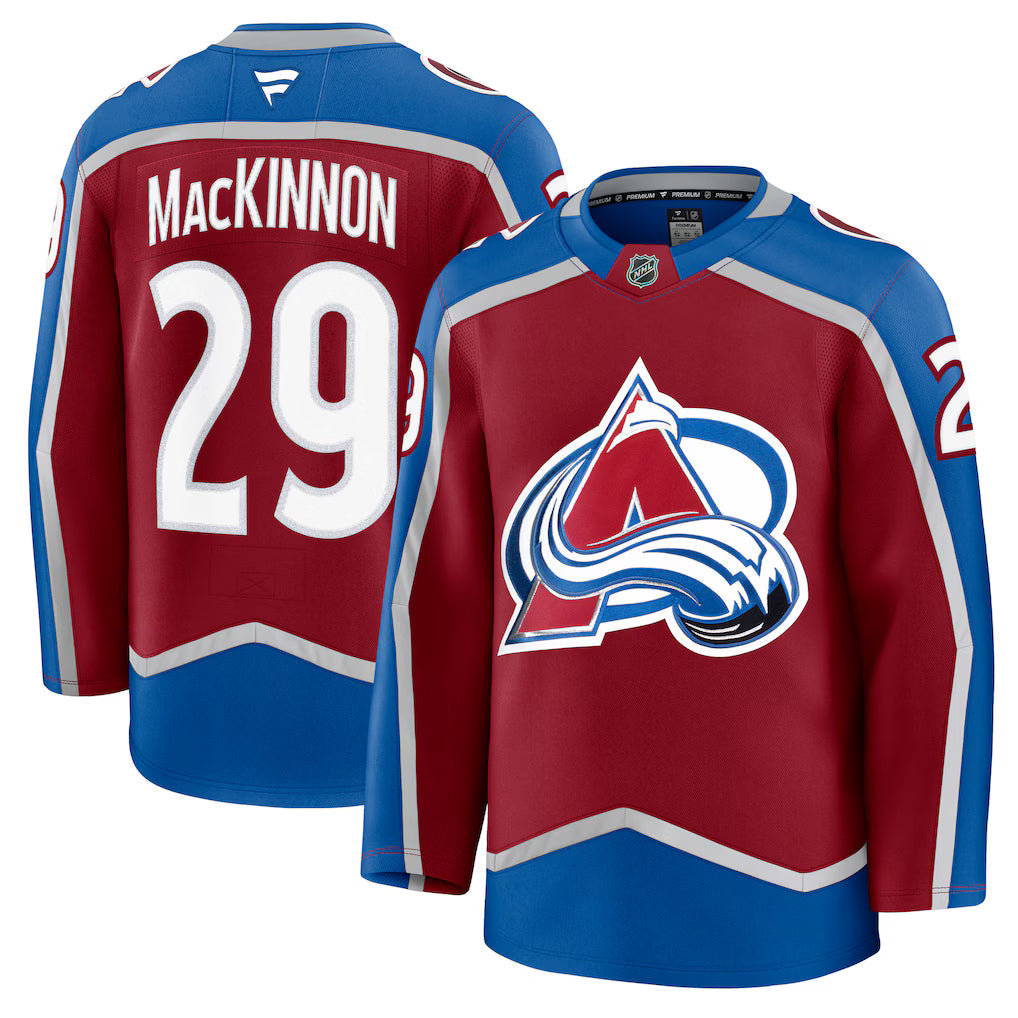 Colorado Avalanche NHL Nathan MacKinnon Fanatics Home Premium Jersey – Burgundy (USA Stock)